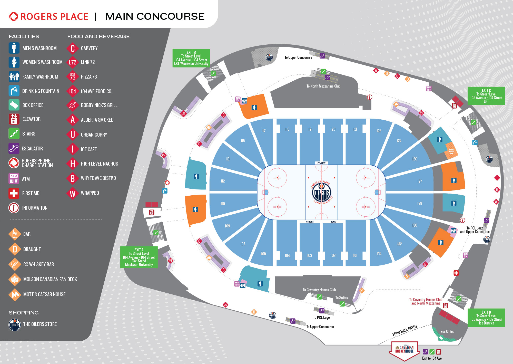 Concourse Maps Rogers Place